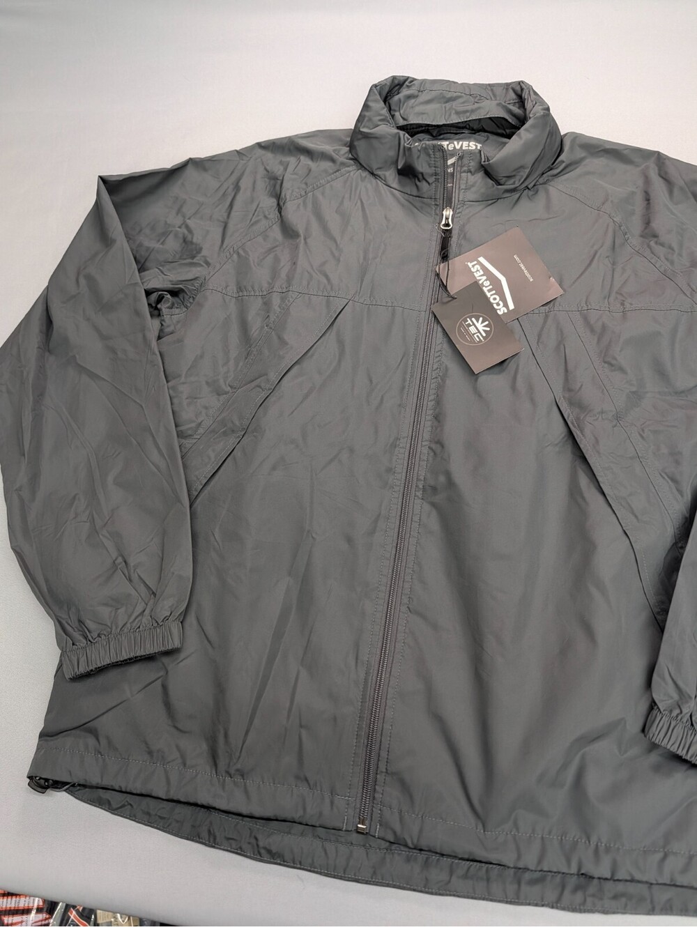 SCOTTeVEST Windbreaker Mens L Gray TEC Travel Jacket NWT